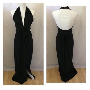 KamaliKulture by Norma Kamali Plunge Halter Dress